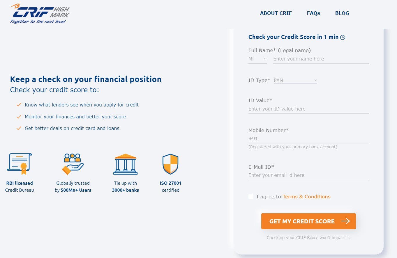 CRIF Highmark login
