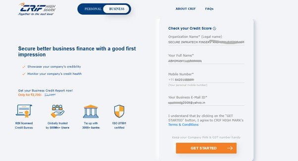 check crif business credit report online filled online form