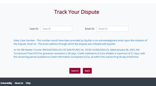 equifax online didpure Trach your equifax online dispute status