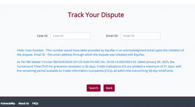 equifax online didpure Trach your equifax online dispute status